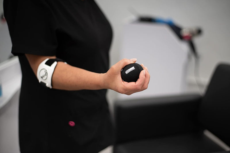 PROBAND Bandit + Theraputic Exercise Ball - Arm Band + Ball for Elbow & Forearm - Help Relieve Pain & Swelling