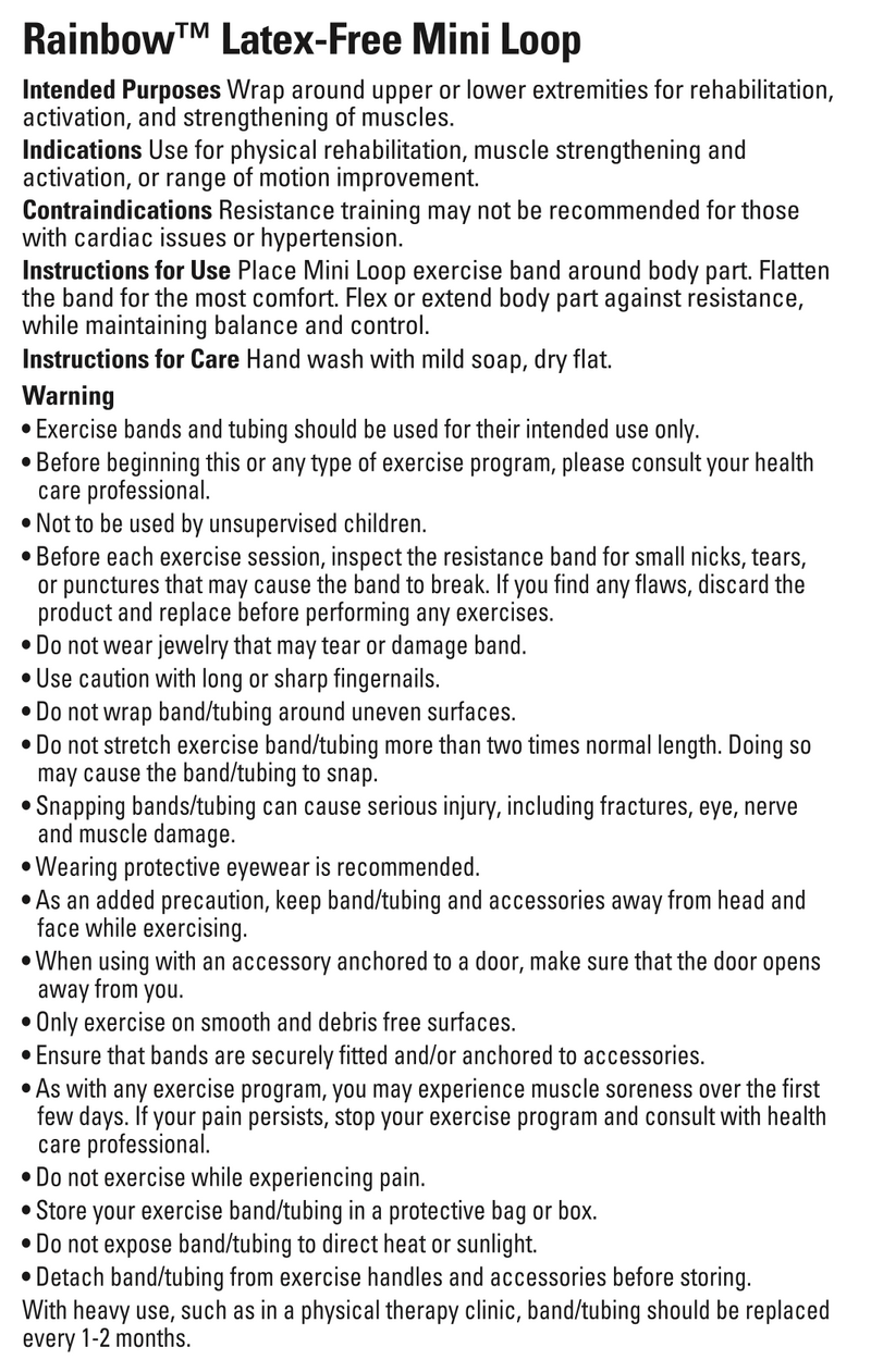Rainbow™ Exercise Band Mini Loops, Latex Free, Each