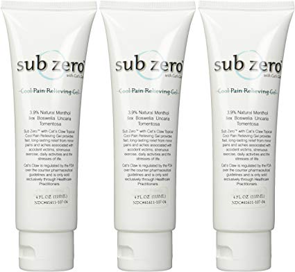 Sub-Zero Cat's Claw Cool Pain Relieving Gel Original, Clear